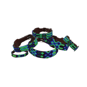 Hondenhalsband blauw en groen